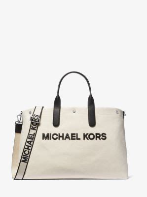 michael kors brieftaschen stoff|Brooklyn Oversized Cotton Canvas Tote Bag .